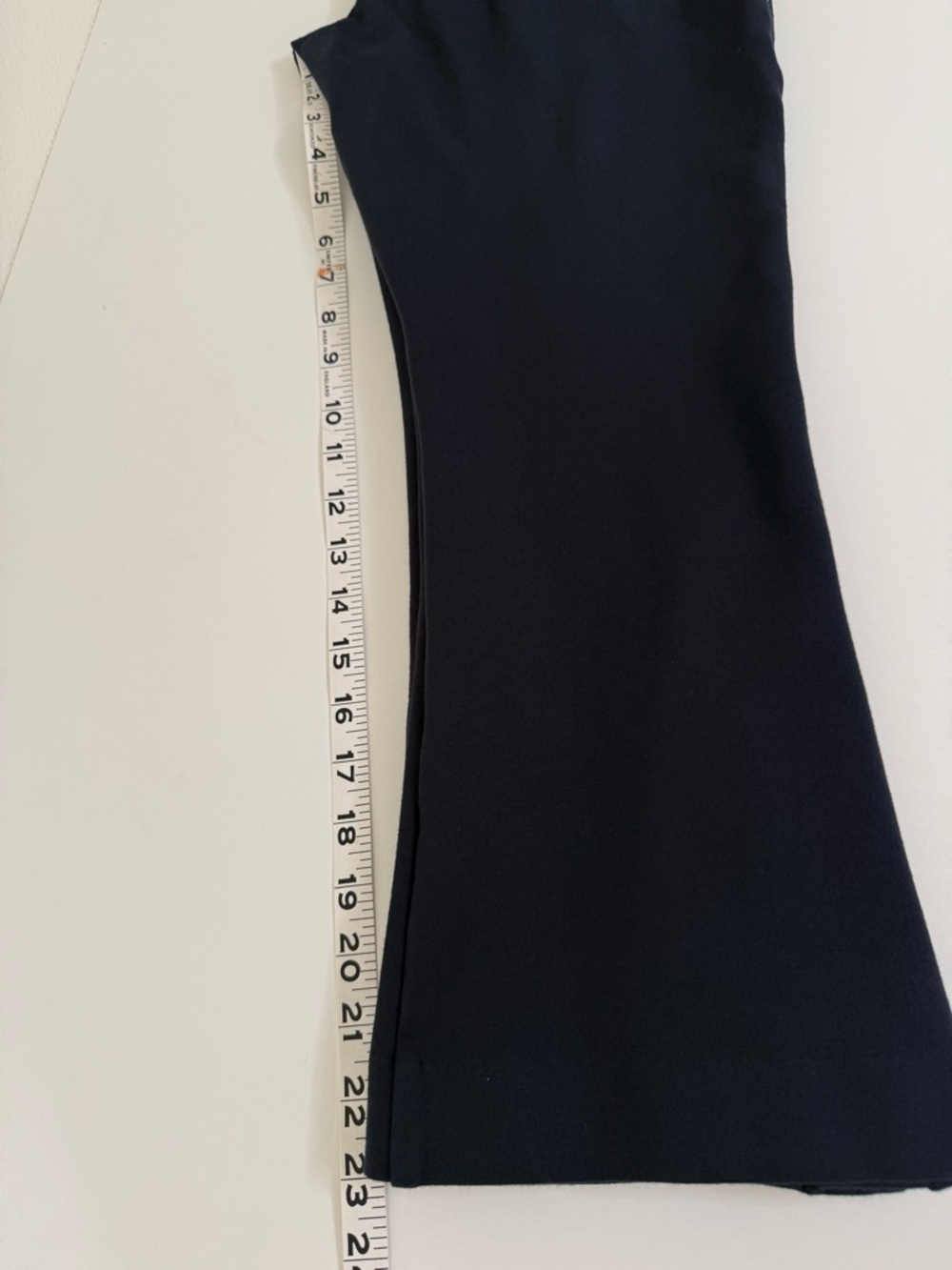 Cabi "Keen" Cropped Slight Kick-Flare-Navy Blue Trousers Size 2 EUC - Picture 14 of 15